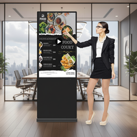 Afficheur numérique sur pied avec écran tactile LCD de 43, 55, 65, 75 pouces, personnalisable avec logo, pour la publicité