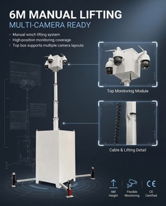 Torre de Vigilancia Móvil con Mástil Telescópico de Despliegue Rápido con Poste para Cámara de 6 m para Sitios Temporales - Product Image 4