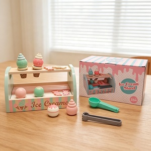 Jouet en bois stand à glaces Montessori, chariot <span class=keywords><strong>de</strong></span> <span class=keywords><strong>jeu</strong></span> d'imitation, <span class=keywords><strong>jeu</strong></span> <span class=keywords><strong>de</strong></span> <span class=keywords><strong>simulation</strong></span> <span class=keywords><strong>de</strong></span> <span class=keywords><strong>cuisine</strong></span>, cadeau d'apprentissage précoce pour enfants - Product Image 2