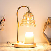 Lampe de bureau chauffante électrique à LED en forme de fleur Lampe de table chauffante à la cire pour chambre à coucher Mariage Cadeaux d'anniversaire