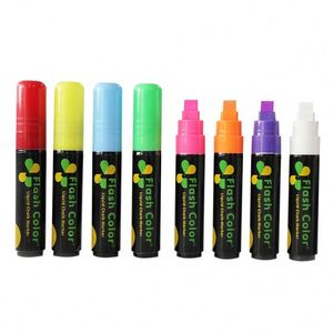Juego de Marcadores de Tiza Líquida Reutilizables con Punta Reversible, sin Polvo, para Niños, con Logotipo Personalizado, Venta al por Mayor - Product Image 1