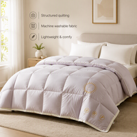 Couette de luxe 90% duvet de canard blanc, fraîche et respirante pour l'été, en tissu polyester, 26-30°C, lavable, grande taille, pour hôtel et maison, personnalisable