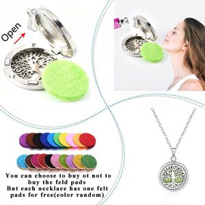 Nueva llegada de acero inoxidable flor animales geométrico hueco aromaterapia difusor Perfume caja abierta colgante collar para mujer - Product Image 4