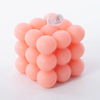 Bougie parfumée d'aromathérapie moderne de luxe, 100% cire de soja biologique, faite à la main, forme cube, pour les fêtes, les mariages, Halloween, Thanksgiving