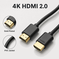 Câble Ultra HD 4K haute vitesse plaqué or 24 carats avec gaine en PVC 1m-3m 60Hz 18Gbps pour TV, ordinateur, HDTV