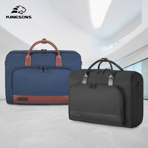 Kingsons Men's Laptop <b>Briefcase</b> 15.6 Inch Polyester Business Travel Bag With Zipper Closure And Large Capacity For Office Use - Product Image 1
