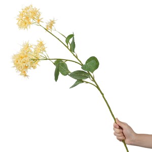 Bouquet de fleurs artificielles de viournon jaune Greenway, 4 têtes, en soie, pour décoration de mariage et de restaurant - Product Image 1