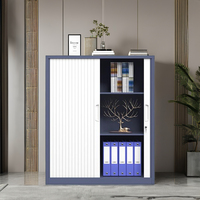 Armoire à portes tambours modulaires en acier moderne à fermeture douce, verrouillable, capacité de 150 kg pour la maison, le bureau, l'école, l'hôpital