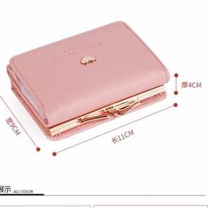 Nouveau femmes mignon Mini Style coréen court portefeuille bouton embrayage pliable multi-carte fente - Product Image 6