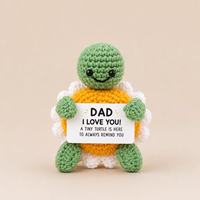 Turtle Amigurumi au crochet fait main, mini peluche tricotée, cadeau d'accompagnement émotionnel pour la Fête des Pères, la Fête des Mères, décoration intérieure