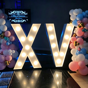 LED Marquee Letters MISXV Warm White Indoor <b>Decorative</b> <b>Lighting</b> AC Powered 2700K Soft Glow Modern Style - Product Image 2