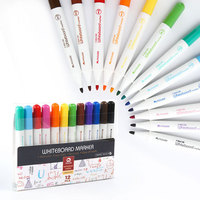 Marqueurs pour tableau blanc Gxin P-206100, 12 pièces, colorés, grande autonomie d'écriture, encre rechargeable, marqueurs pour tableau blanc
