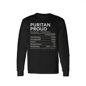 T-shirt a maniche lunghe Puritan Proud Nutrition Facts con design Ohio Proud - Product Image 2