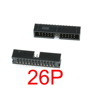 10 cái Dip 2.54 mét Pitch nam Ổ cắm thẳng IDC hộp tiêu đề 8p Pin PCB kết nối hàng tăng gấp đôi 250V AC/DC Đen - Product Image 5