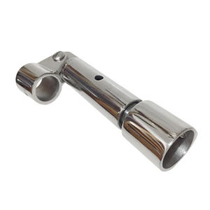 Ensemble de capuchon télescopique à trois sections pour tube de parasol, auvent, bâche de bateau marin, 22 mm, à filetage simple - Product Image 1