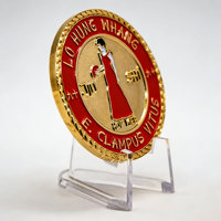 Pièces Commémoratives Personnalisées Finement Gravées, Plaqué Métal Coloré et Argent Or, Pièces en Argent d'Europe