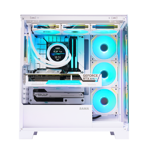 SAMA New Design Tempered Glass Computer Case Atx Pc case Wholesale OEM Desktop case