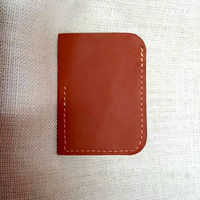 Portefeuille fin minimaliste fait main pour hommes, faible MOQ, étui à cartes de crédit professionnel, ouverture supérieure/fermeture à pression magnétique