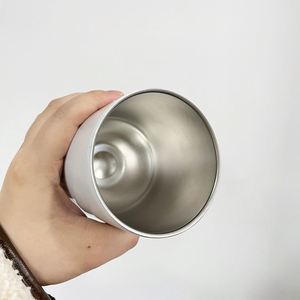 Nuevo Vaso de Vino Personalizado con Logotipo, 12 oz, Sublimable, Recto, en Forma de Huevo, de Doble Pared, Blanco Brillante, con Tapa - Product Image 4
