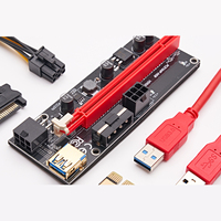 Nouveau plus récent VER 009S PCI-E 1X à 16X LER Riser 009 Card Extender PCI Express Adapter USB 3.0 Cable Power