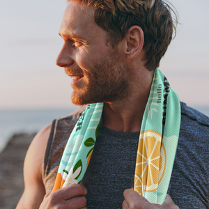 Serviette de sport à séchage rapide, couleur unie, effet glacé, logo imprimable, serviette de fitness personnalisée, microfibre rectangulaire, haute qualité - Product Image 2