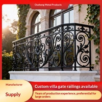 Barrières et cloisons en fer forgé de style européen, enceintes de balcon et de terrasse, portails personnalisables