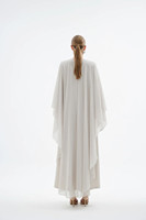 Robe de soirée turque modeste en satin 2026 avec broches en cristal détachables, cape élégante superposée, abaya longue droite, ensemble 2 pièces pour femme musulmane