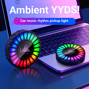 Xe gắn cửa thoát khí hương liệu nhịp điệu ánh sáng nước hoa hương thơm bảy màu mát mẻ đón <span class=keywords><strong>Led</strong></span> điều khiển âm thanh ánh sáng xung quanh - Product Image 4