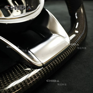 พวงมาลัยคาร์บอนไฟเบอร์เหมาะสำหรับ W204 W205ของ mercedess benzs AMG C63 C43 W212 W211 W213 E300 X166 G63 808 E63 A45 G500 <span class=keywords><strong>S63</strong></span> - Product Image 5