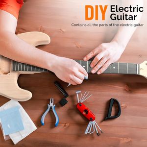 ชุดกีตาร์ DIY GALYDA 6 สาย ตัวกีตาร์ไม้ป็อปลาร์ คอไม้เมเปิล ยังไม่ได้ประกอบ พร้อมอุปกรณ์ครบชุด ประกอบเองได้ - Product Image 2