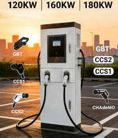 Pengisi Daya Kendaraan Listrik AC EV Cepat Mobile Komersial CCS2 GBT OCPP 120-180KW Baru dengan Dual Gun dan Kabel 5m untuk Mobil Listrik