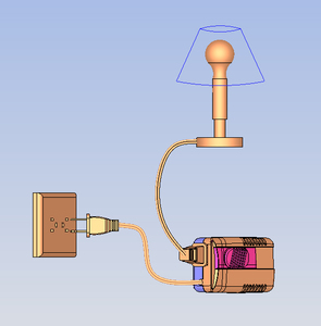 Pour la lampe de table WK-2300FS 120V LED Inc approuvée par UL avec gradateur de phase de bord de pied coulissant sans ensemble de cordon d'éclairage - Product Image 5