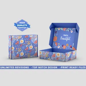 Ingrosso scatola di spedizione in cartone riciclato in cartone ondulato viola per imballaggio