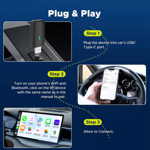 Nuevo Adaptador Inalámbrico 2 en 1 para <span class=keywords><strong>CarPlay</strong></span> y Android Auto con 1 Año de Garantía para la Mayoría de los Vehículos - Product Image 4