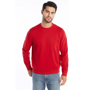 Sweat-shirt d'hiver à manches longues pour homme, grande taille, 100 % coton, respirant, séchage rapide, uni, brodé, style sportswear - Product Image 1