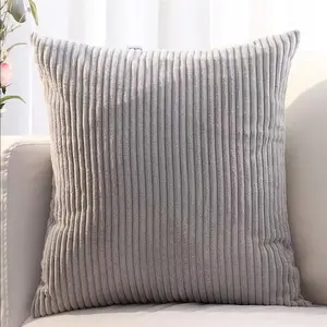 Amity weiches massives Cordel-Quadrat-Kissenbezüge gestreiftes Cordel-Kissenbezüge Heimdekoration für Sofa Couch
