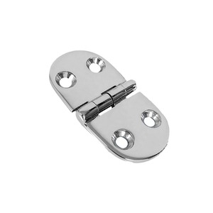 Bisagra ovalada de acero inoxidable de 76x38x3,5 mm con 4 orificios y apertura de 180 grados para puerta de armario, ventana, cubierta, herrajes marinos - Product Image 1
