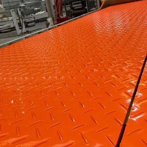 Plaques de protection routière en <span class=keywords><strong>plastique</strong></span> HDPE durables ODM OEM, nouveau type 4x8 pieds, tapis de sol temporaires pour la protection du sol des machines d'excavation - Product Image 6