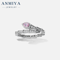 925 bagues en argent Sterling gros Zircon pierre bijoux en gros femme serpent papillon fleur feuille OEM rond bagues de fiançailles anneaux