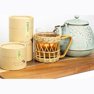 Vente en gros boîte de tubes en papier cadeau cosmétique en carton cylindrique personnalisé emballage de tube en papier rond pour café kraft brun - Product Image 2