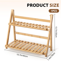 Étagère de rangement de bureau à double niveau en bois en forme de triangle pour la cuisine, le salon, la garde-robe