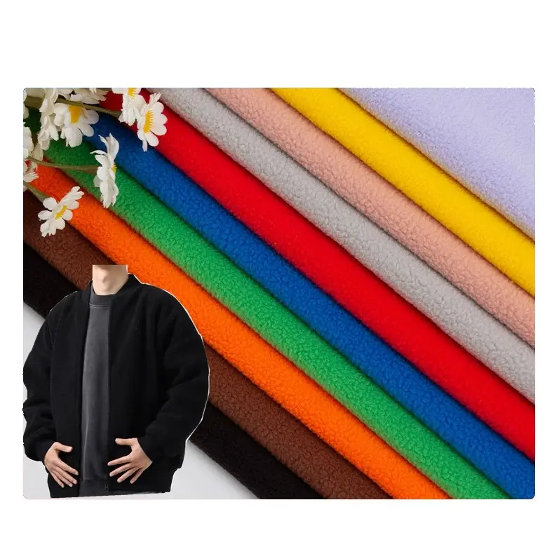Top fashion 100% polyester dyed polar fleece two side brush one side anti pilling fabric for jacket