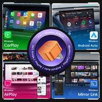 Convertidor Inalámbrico 4 en 1 para CarPlay, Adaptador Airplay con Función Mirror Link para Android Auto