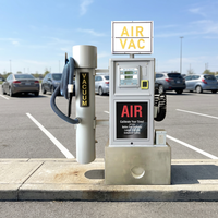 G5 Compresseur de pneus numérique automatique à monnayeur et service libre, avec fonction aspirateur, pour stations-service, jauge de pression des pneus pour voitures, en métal