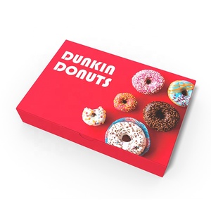 Hochwertige Lebensmittel verpackungs box Dessert Versand Mailer Box für Donuts benutzer definierte Logo Design Donuts Box