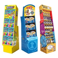 Présentoirs de point de vente Power Wing en carton ondulé pour bonbons, favorisant les ventes d'impulsion pour les produits promotionnels et saisonniers