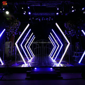 SMOOTH Stainless Steel Wedding <b>Backdrop</b> <b>with</b> Mirror Design Gold Color 100x220cm Size and Big Metal <b>Stand</b> - Product Image 6