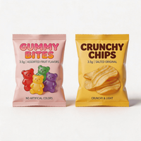 Sachet refermable à fermeture éclair avec logo personnalisé, surface mate, scellé sur 3 côtés, pour emballage de bonbons gélifiés exotiques, sachet plat anti-odeur