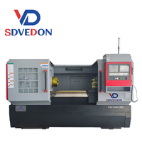 Tour CNC horizontal SDVEDON CK6150B robuste avec tourelle électrique simple à 4 postes, 2 axes, longueur de travail maximale de 1000 mm, haute performance pour le métal