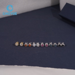 Hot Sale Ready to Ship Pass Diamond Tester Halo Design Screw <b>Back</b> Silver 925 VVS Moissanite <b>Earrings</b> - Product Image 6